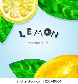background with lemon