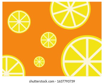 background with lemon fruit patterns illustration.