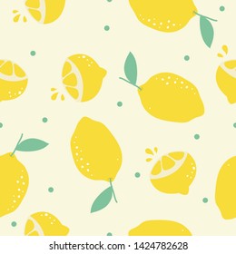 Background lemonade and lemon slice yellow color concept.