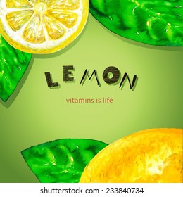 background with lemons