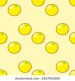 Background with lemons. Juicy yellow lemons. Vector lemons. Fresh fruit. Citrus. Textile sample. Sliced lemon. Seamless pattern with lemons.