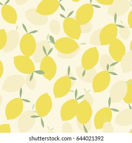 Background of lemons. Pattern Vector. Illustration