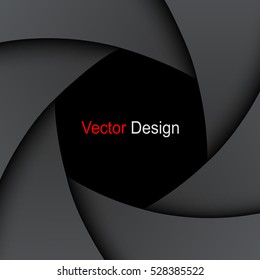 Background with lens shutter vector illustration.