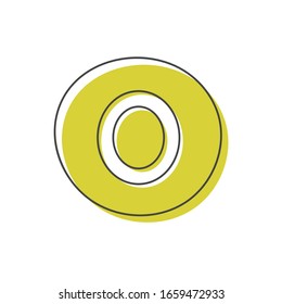 Background with a letter from the English alphabet. Card from a set for children's development and education. Vector illustration.