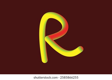 The background of the letter "Q" which is composed of gradations of several light colors is poured on one canvas.A to Z.x sign with dark yellow background. Abstract gradation wave pattern alphabets 