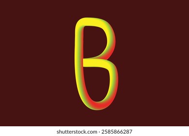 The background of the letter "Q" which is composed of gradations of several light colors is poured on one canvas.A to Z.x sign with dark yellow background. Abstract gradation wave pattern alphabets 