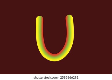 The background of the letter "Q" which is composed of gradations of several light colors is poured on one canvas.A to Z.x sign with dark yellow background. Abstract gradation wave pattern alphabets 