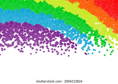 Antecedentes con la bandera LGBT en forma de muchos rectángulos. Ilustración del vector