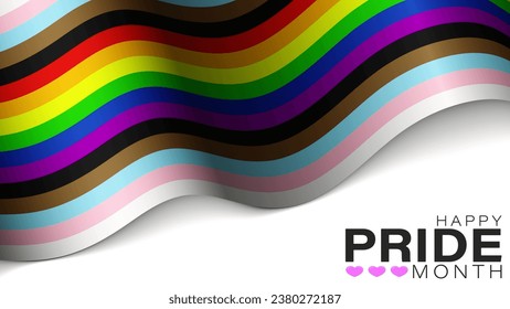 Antecedentes con la bandera del orgullo LGBTQ inclusiva. Elemento perfecto también para eventos del Mes de Orgullo. Tolerancia y concepto de libertad.