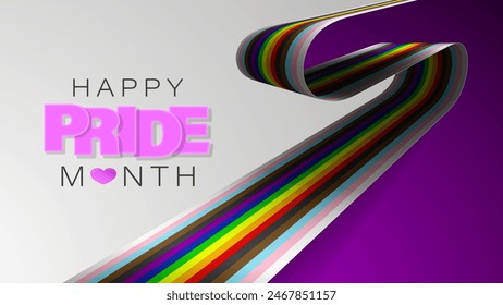 Background with LGBTQ inclusive pride flag. Perfect element also for Pride Month events. Tolerance and freedom concept.