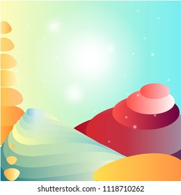 Background with light and abstract figures similar to stones. Eps 10 vector.