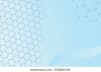 Fondo azul claro con Imagen de Vector de Anuncio de nido de abeja digital