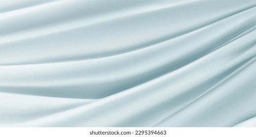 Background of light blue fabric with several folds