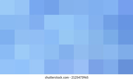 Background from light blue squares. Blue geometric texture. Vector pattern of square sky blue pixels. A backing of mosaic squares for branding, calendar, card, banner, cover, website