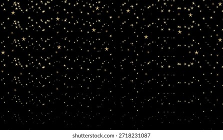 Background light bokeh texture. Night starry sky.  Starlight background vector illustration.Defocused particles.Wallpaper stars for cosmic space design, wintery decoration.