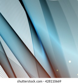 Background with light dots and lines. Abstract background. Vector illustration. Blue, brown colors.
