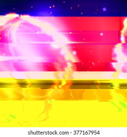 Background with light effects in style glitch- art. Vector illustration.