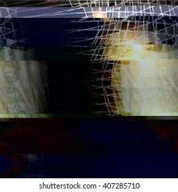 Background with light effects in style glitch-art.  Vector illustration