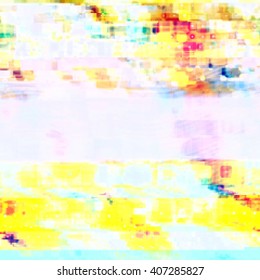 Background with light effects in style glitch-art.  Vector illustration