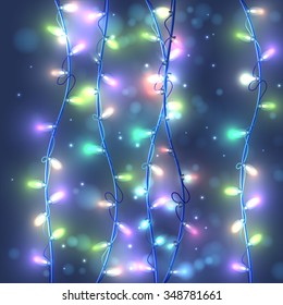  background with light garlands