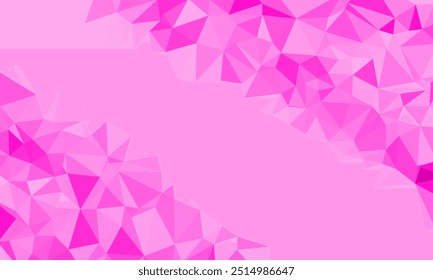 Fondo con textura de patrón de triángulo de color magenta claro. Diseño moderno de la ilustración del concepto del mosaico para la cabecera, saludo, comercial, publicidad, invitación, telón de fondo, volante