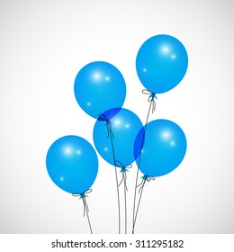 background with light sky blue balloons