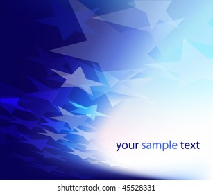 Background with lighting effect and stars. Vector illustration. (Rgb-model, no transparency).