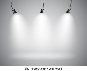 Background with Lighting Lamp. Empty Space for Your Text or Object. EPS10