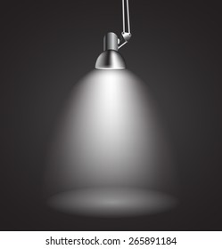 Background with Lighting Lamp. Empty Space for Your Text or Object. EPS10