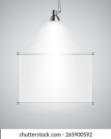 Background with Lighting Lamp. Empty Space for Your Text or Object. EPS10