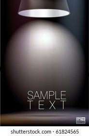 Background with lighting lamp. Empty space for your text or object, eps10 vector