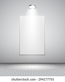 Background with Lighting Lamp and Frame. Empty Space for Your Text or Object. EPS10