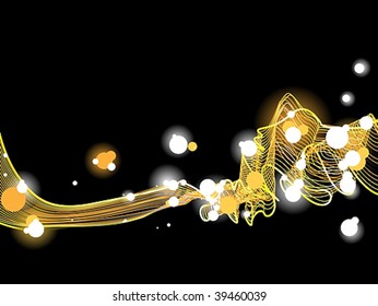 Background of lights and lightning. Vector illustration.