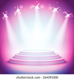 Background Lights over a pedestal for your business product