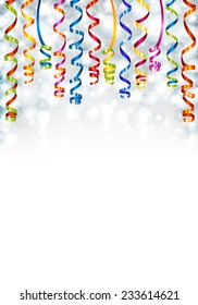 Background with lights and serpentine