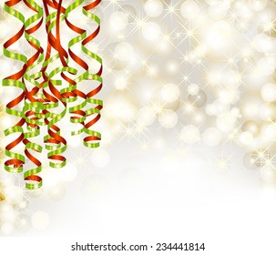 Background with lights and serpentine