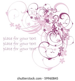 Background with lilac flower