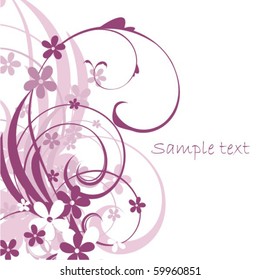Background with lilac flower