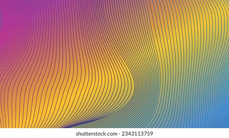 background line purple yelow blue gradient color