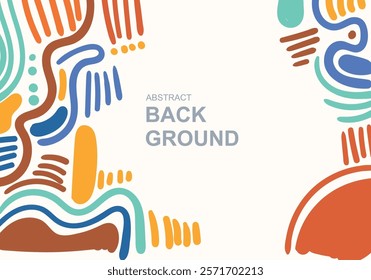 Background. Line scribble abstract shapes, modern pattern, for printing. Poster, wallpaper