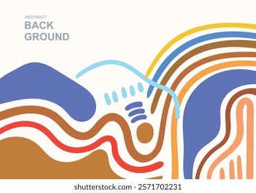 Background. Line scribble abstract shapes, modern pattern, for printing. Poster, wallpaper