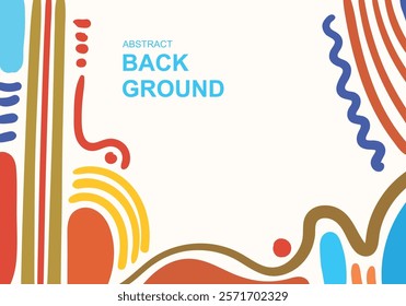 Background. Line scribble abstract shapes, modern pattern, for printing. Poster, wallpaper