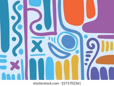 Background. Line scribble abstract shapes, modern pattern, for printing. Poster, wallpaper