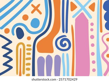 Background. Line scribble abstract shapes, modern pattern, for printing. Poster, wallpaper