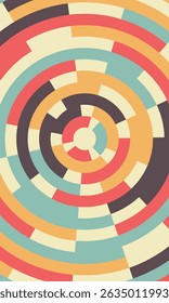 Background Line stripe vintage color spiral circle optical illusion. For posters, textures and brochures.