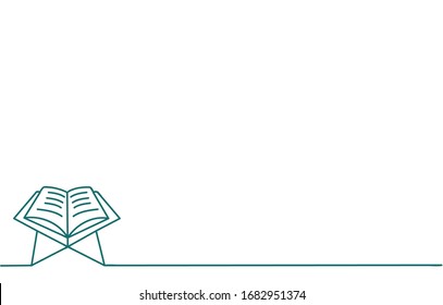 Background line thin al qur'an for islamic religion