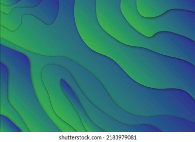 background with line wave pattern vector. Abstract blue template with geometric pattern. layout design in oriental style.