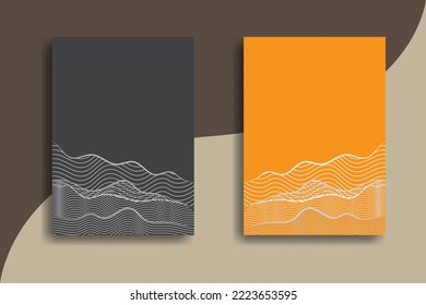 Background with line wave. Vector. Editable