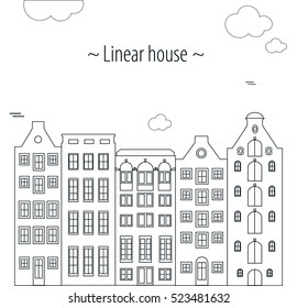 Background linear city, home, architecture, window.