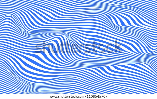 Background Lines Blue Waves Illusion Blue Stock Vector (Royalty Free ...